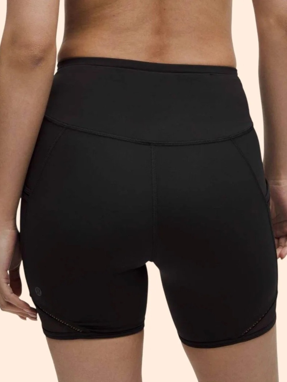 lululemon athletica Black Fast and Free High-Rise Bike Shorts with Side Pockets